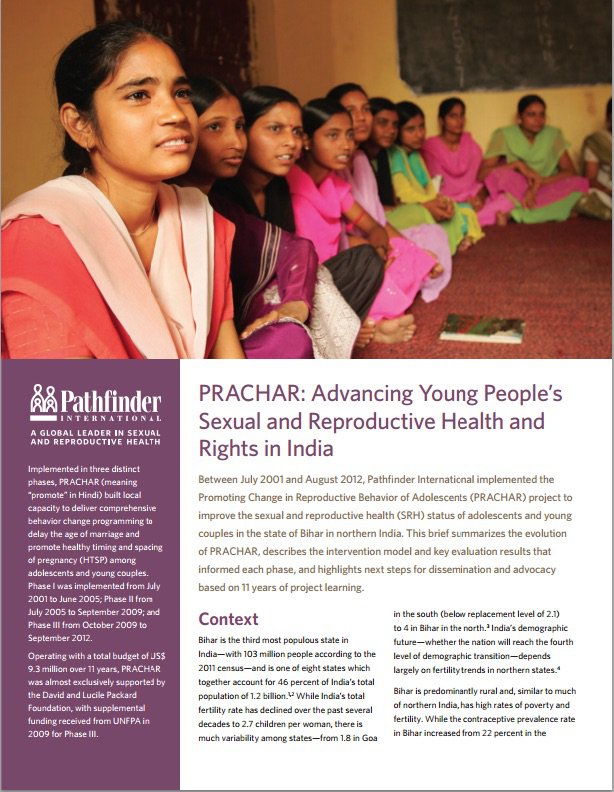 Prachar: Advancing young people’s sexual and reproductive health and ...