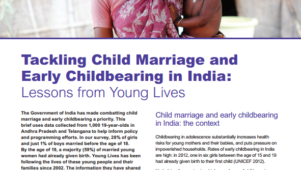 Tackling child marriage and early childbearing in India - Girls Not Brides